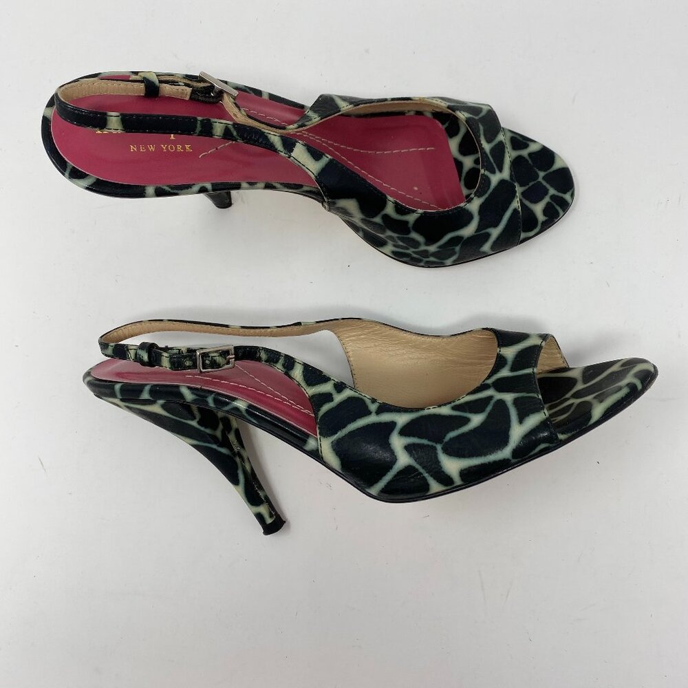 kate spade ny giraffe print slingback shoes